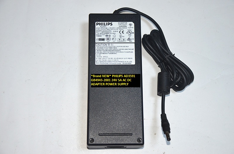 *Brand NEW* AD3591 PHILIPS GB4943-2001 24V 5A AC DC ADAPTER POWER SUPPLY
